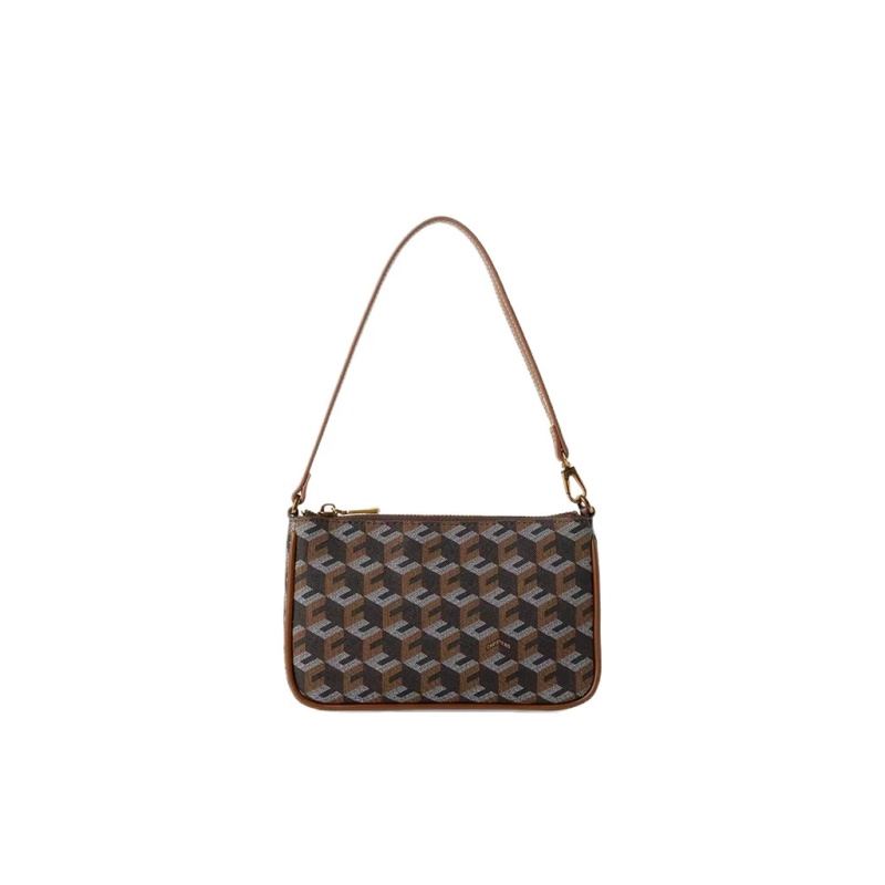 Tote Bag Leather Monogram - Bolsa de Ombro Feminina com Monograma,