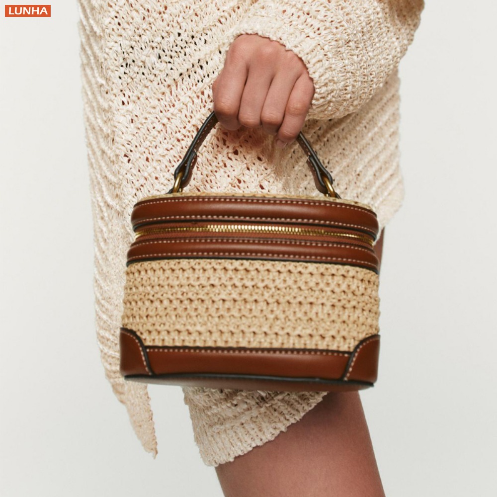 Luxury Bags For Summer - Bolsa Mini Transversal Feminina de Palha