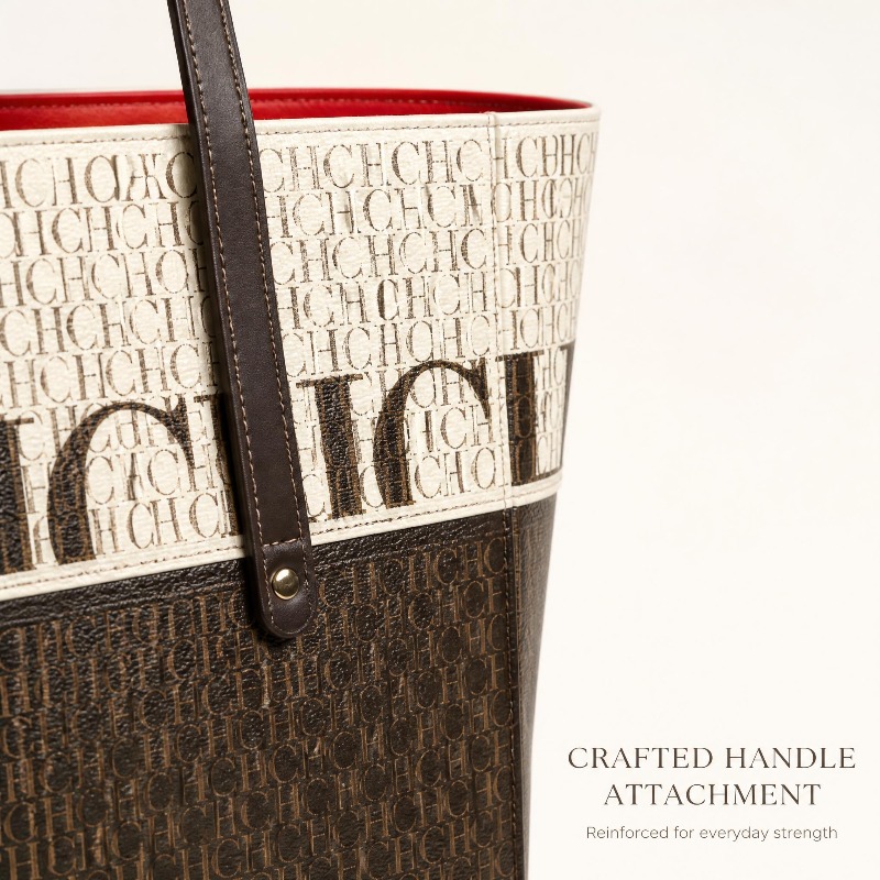 Bolsa Tote Feminina CHHC com E - Tote Bag Leather Monogram avaliação e preço