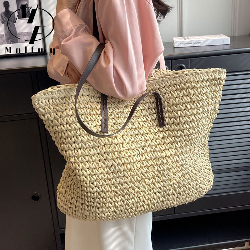 Bolsas Tote de Palha Trançada, - Luxury Bags For Summer avaliação e preço