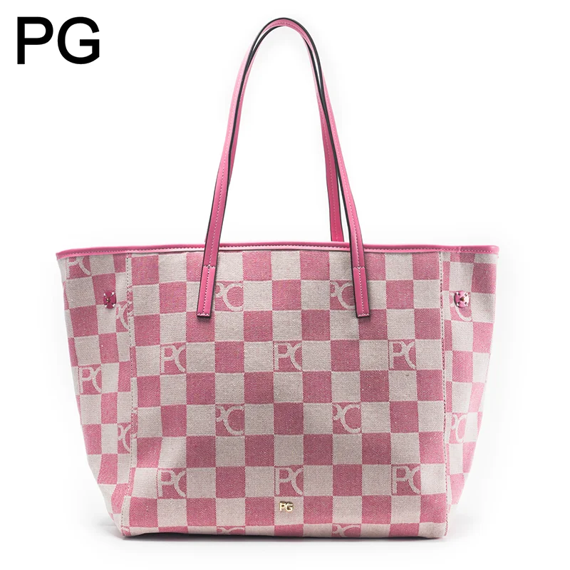 Bolsa Tote Xadrez Retrô Femini - Tote Bag Leather Monogram avaliação e preço