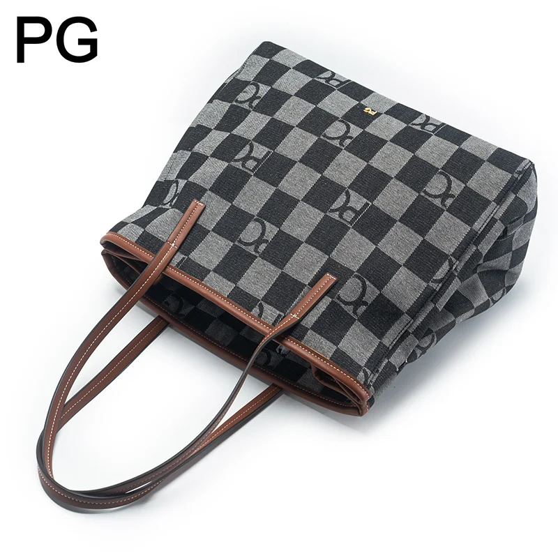Bolsa Tote Xadrez Retrô Femini - Tote Bag Leather Monogram avaliação e preço
