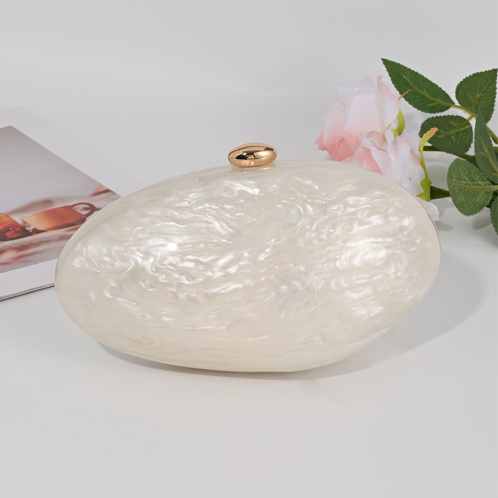 Moda acrílico concha embreagem - Luxury Bags Medium Size avaliação e preço